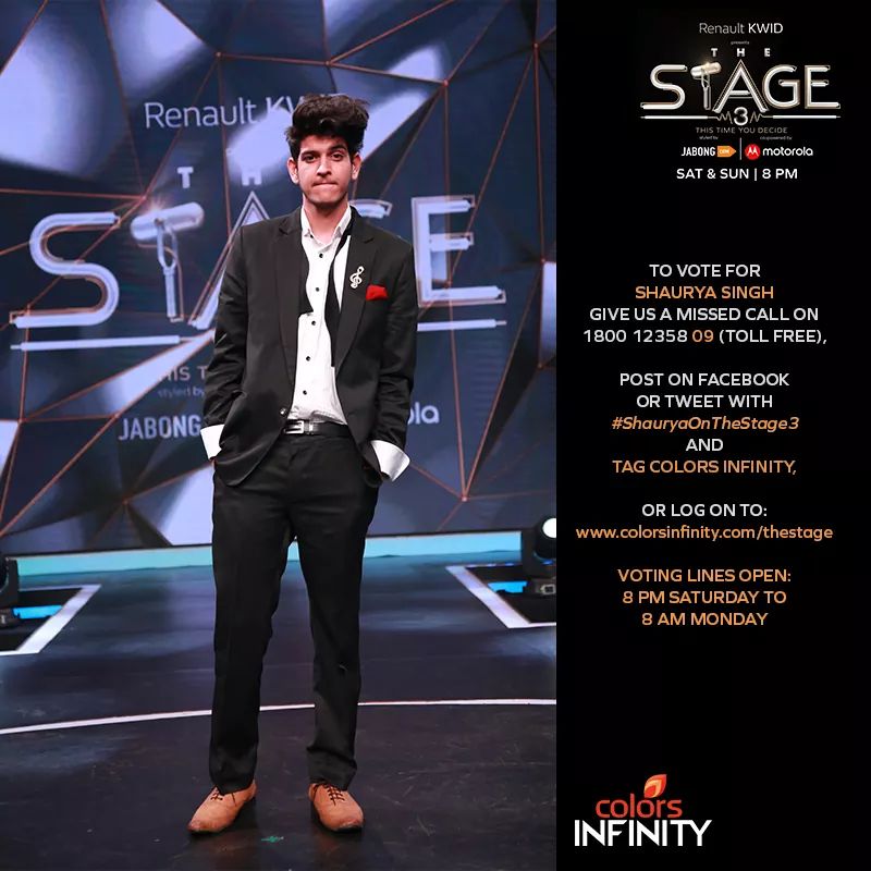 Colors Infinity (@colors_infinity) on Twitter photo Tune in NOW for an encore of <a href="/RenaultIndia/">Renault India</a> presents #TheStage3!
<a href="/singhshaurya44/">Shaurya Singh</a> <a href="/arishb97/">Arish Bhiwandiwala</a> #JalandharMassive
Styled by <a href="/JabongIndia/">Jabong.com</a> | Co-powered by <a href="/motorolaindia/">Motorola India</a> Tune in NOW for an encore of <a href="/RenaultIndia/">Renault India</a> presents #TheStage3!
<a href="/singhshaurya44/">Shaurya Singh</a> <a href="/arishb97/">Arish Bhiwandiwala</a> #JalandharMassive
Styled by <a href="/JabongIndia/">Jabong.com</a> | Co-powered by <a href="/motorolaindia/">Motorola India</a>