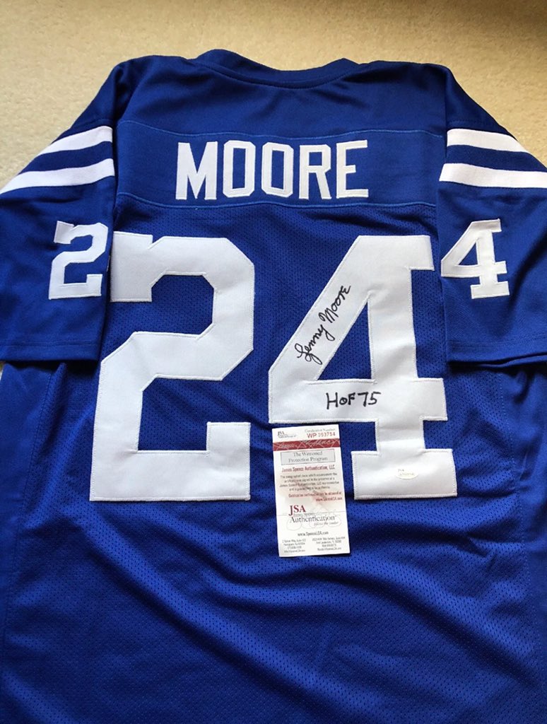   Happy Bday Lenny Moore!!! Thank you for signing my jersey 