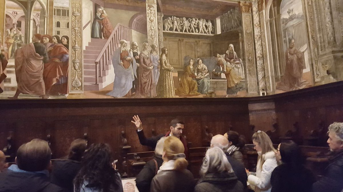 operasmn's tweet photo. Come è andata la nostra visita speciale alla cappella Tornabuoni ed ai suoi personaggi ritratti? Molto bene! Vi aspettiamo ai prossimi appuntamenti. Per restare informati sulle nostre iniziative: https://t.co/qwDAA6yAAB https://t.co/iqX8NREtYp