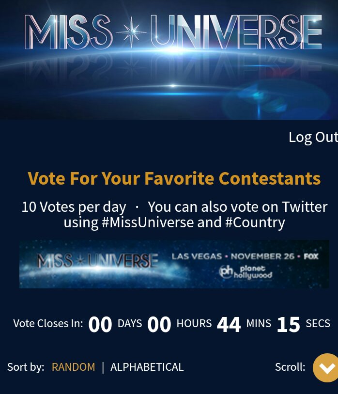LaDuraRealidad8's tweet photo. #MissUniverse #Peru AMIGOS ,VOTEN VOTEN POR NUESTRA REINA PERUANA @PrisHoward  ,LAS VOTACIONES CIERRAN HOY A LA 1 PM https://t.co/FXnaCzEqiZ