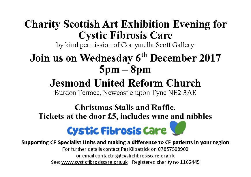 cf_care's tweet photo. Join us for a Scottish Charity Art Show fundraising evening in Newcastle on 6 December @Corrymella #scottishart #cfaware https://t.co/o4SMo3qTmS