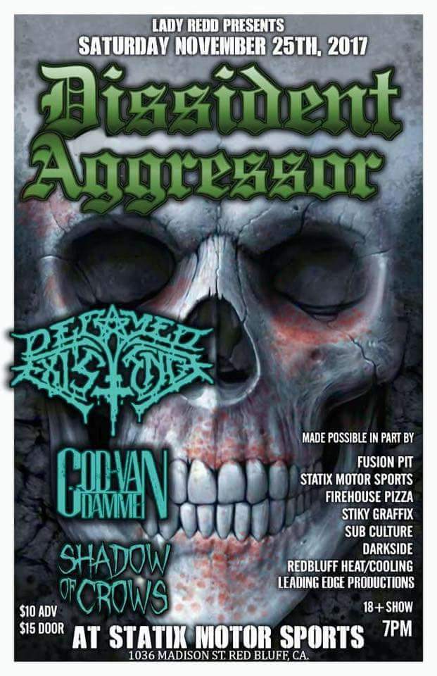 Shadow_of_Crows's tweet photo. Any #redbluff people here? We're envaiding you tonight! Come out and party with us!
#shadowofcrows #HeavyMetal https://t.co/UAng7bPBm2