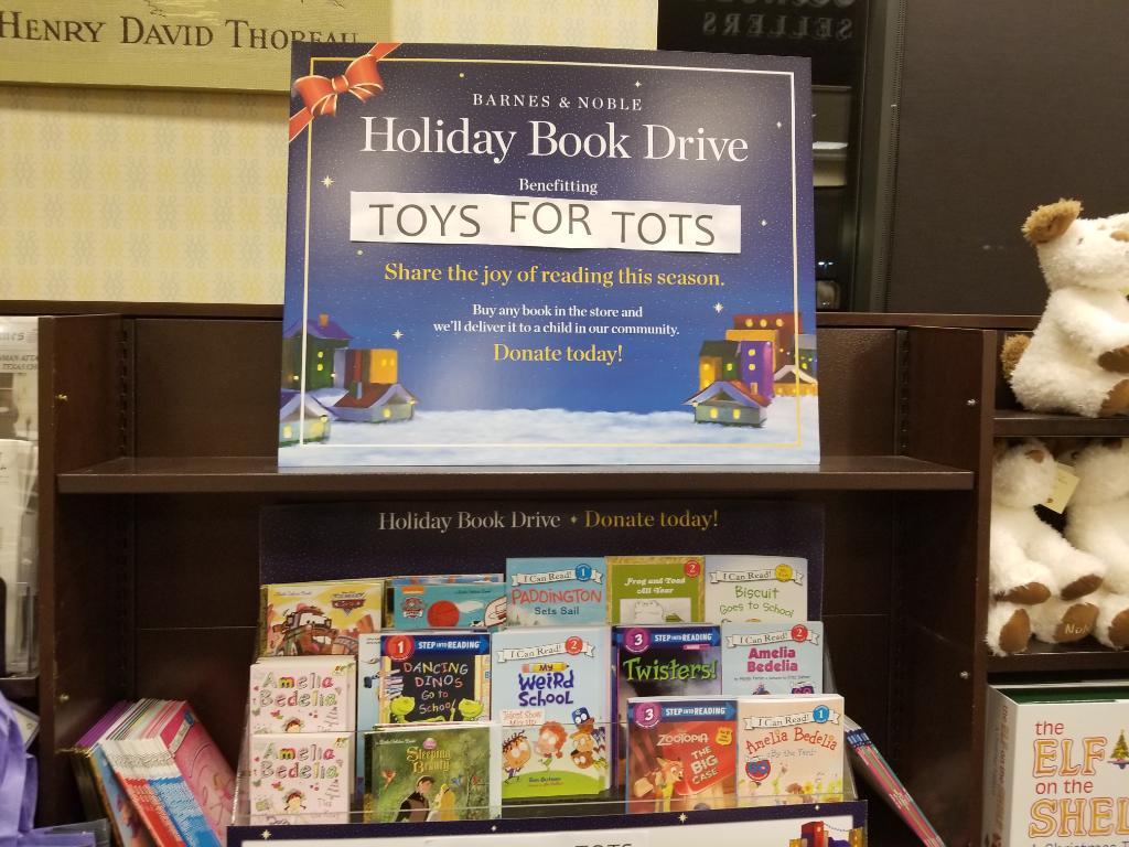BNBrighton's tweet photo. BN Brighton is happy to support our local Toys for Tots. #holiday #bookdrive #bnbrighton https://t.co/YC5fnc5TfY