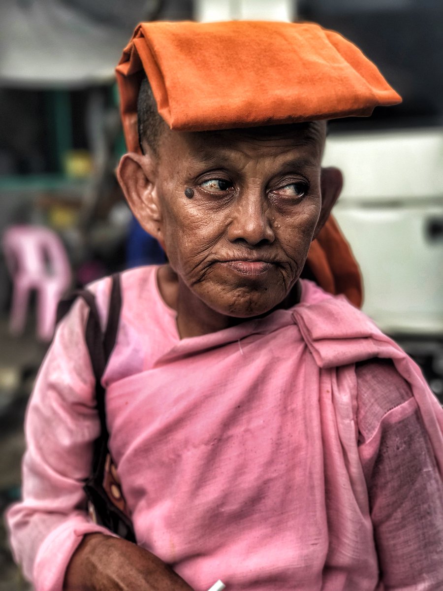A monk, slantwise in Burma. #Myanmar #travel