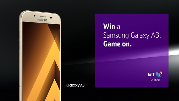 PocketOffers's tweet image. Follow + RT @bt_uk for your chance to #win a Samsung Galaxy A3 🤞💞 Good luck everyone.