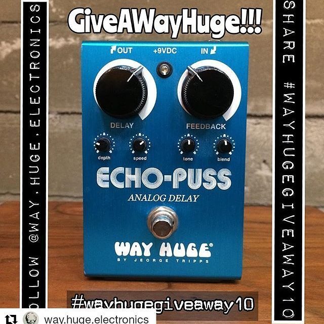 AudioAndBeats's tweet photo. #Repost @way.huge.electronics (@get_repost)
・・・
Today is the last day to enter the November Give A WayHuge! This month we are giving away this aqua blue Echo-Puss analog delay with early concept graphics. There were only 10 made. This was the original cosmetic concept before… https://t.co/YAP10uM1jN