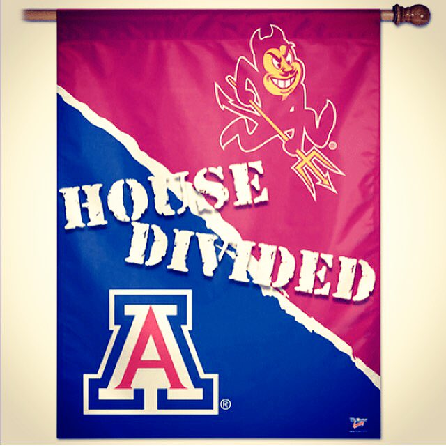 FrankNarducci's tweet photo. 3.5 hours and counting until this year's Territorial Cup!   So blessed to truly have a "House Divided".  In the end one of us will be celebrating!  #ArizonaWildcats #sundevildad https://t.co/do1P6eq1h8