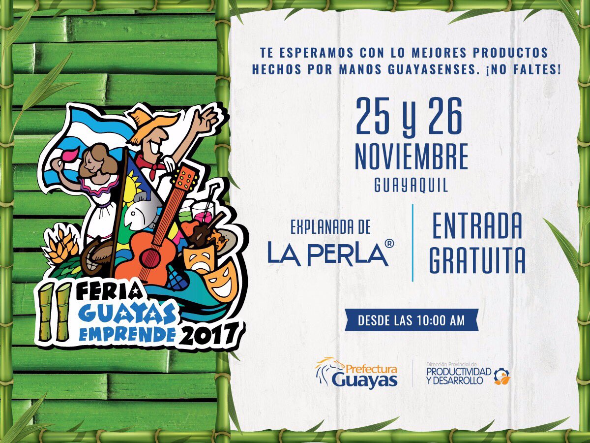 YA ESTAMOS AQUÍ!🍻
Artistas invitados y Cervezas 100% Artesanales en La Perla.

Feria Guayas Emprende 2017