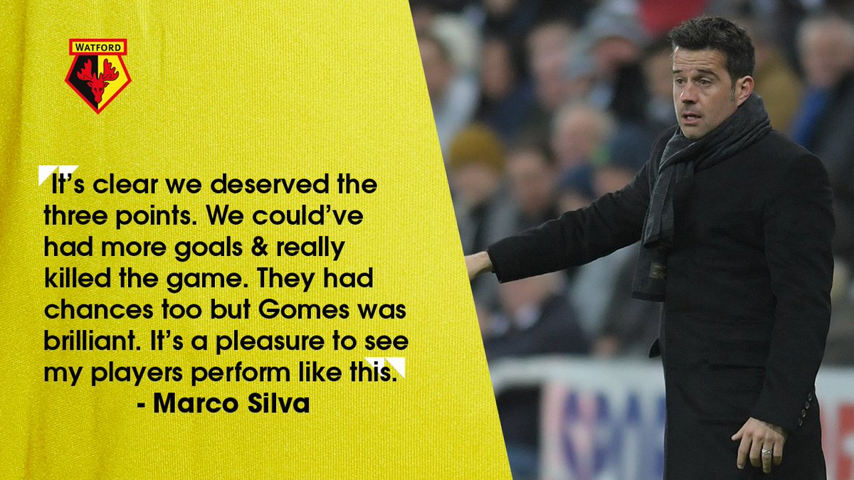💬 | Marco Silva felt #watfordfc might have scored more than three on another day, but said it was a pleasure to watch his side this afternoon.