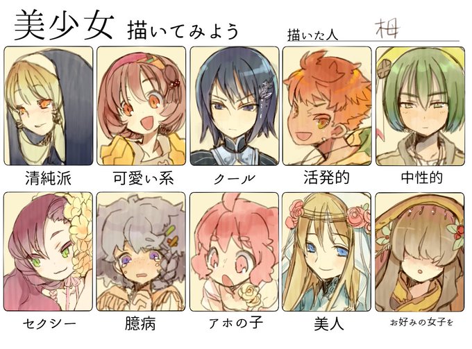 美少女描いてみようのtwitterイラスト検索結果