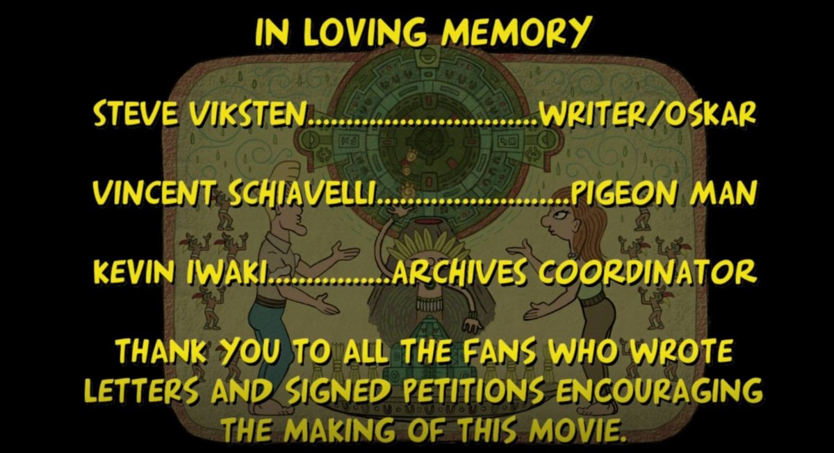RADIndustries's tweet photo. We are all stoked that #TJM happened, & it was beautiful! This last part of the credits though. #Thanks4TJM #HeyArnold https://t.co/qBUK3IbPy8