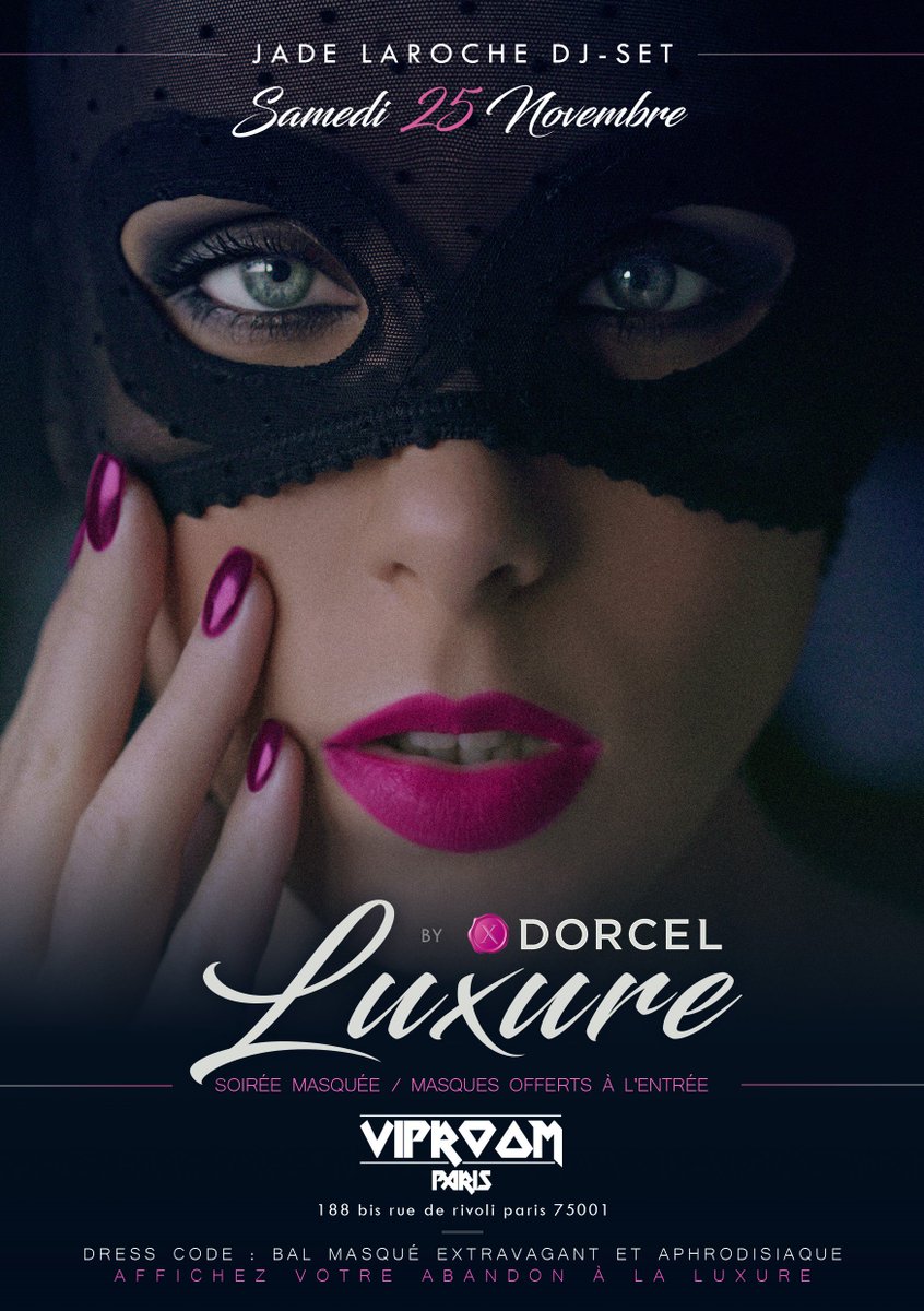 dorcel's tweet photo. Ce soir, @djjadelaroche vous attend au #VIPROOMPARIS pour passer une nuit sous le signe de la #LUXURE https://t.co/FcY6UpoeMo