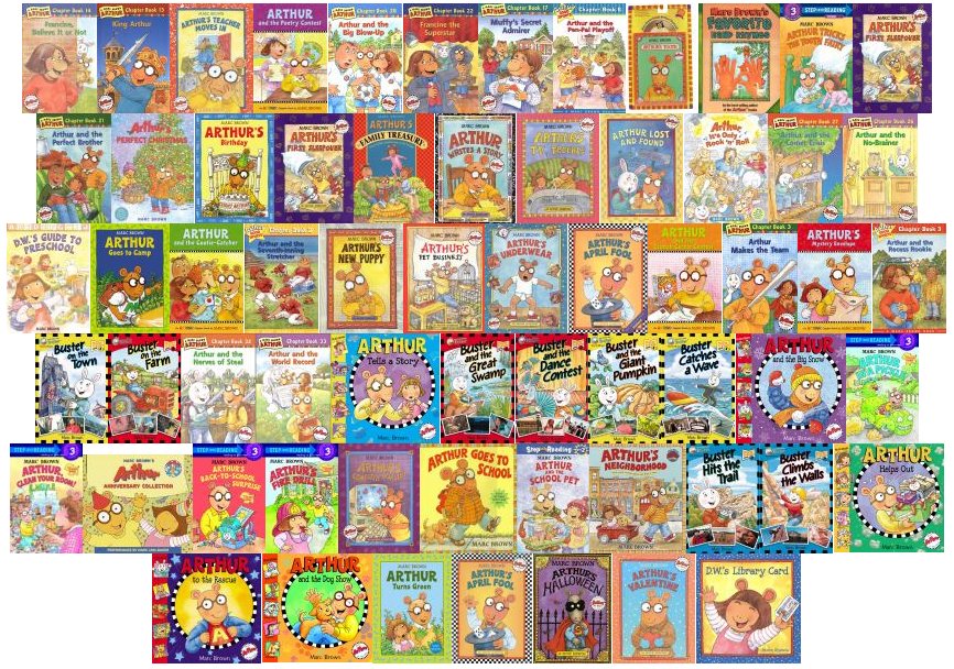 Happy 72nd birthday Marc Brown! Look at how many Arthur books the library has! 