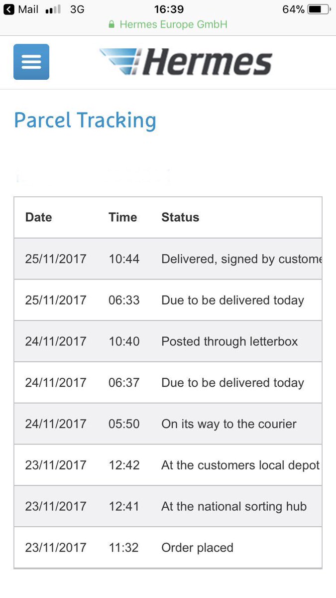 pwincesskate's tweet photo. @myhermes please explain how my parcel was posted through my letterbox then redelivered the next day....it also wasn’t actually signed for either. Awful service! https://t.co/Y9B8SeaLJ3