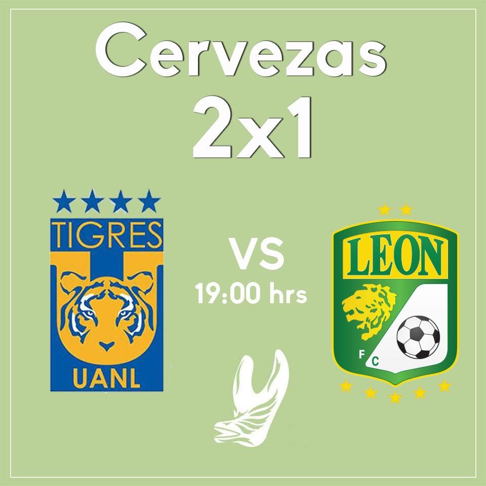 LasJudas's tweet photo. Hoy cervezas 2x1 durante el partido de Tigres VS León ⚽️
Disfrútalo en calidad HD en #LaCantinaJudas. https://t.co/1RIOHfw0to