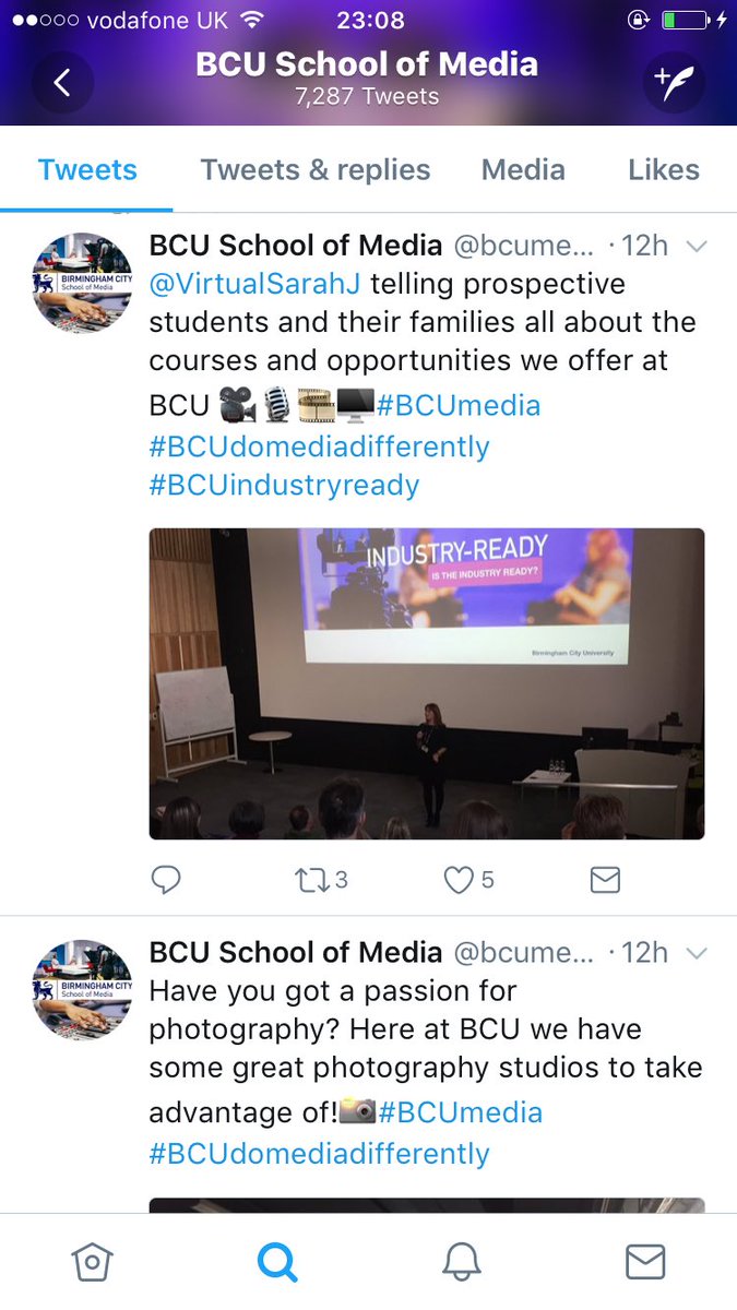 Rachel_mediaPR's tweet photo. Great fun taking over #BCUmedia social feeds for the #BCUOpenDay today!🎬 #EastsidePR #BCUindustryready https://t.co/PyO9wVseaT