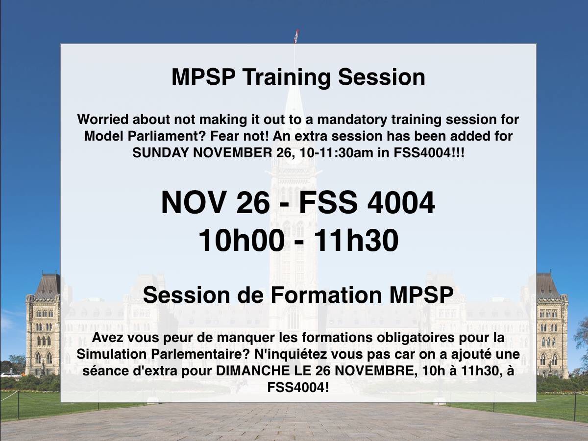 mp_dil's tweet image. For those of you who can’t or have not attend(ed) weekly training sessions there will be an extra session being held tomorrow morning. Come and brush up on Parliament procedure before entering the house come January. Remember training is mandatory so be there or be square! 😊