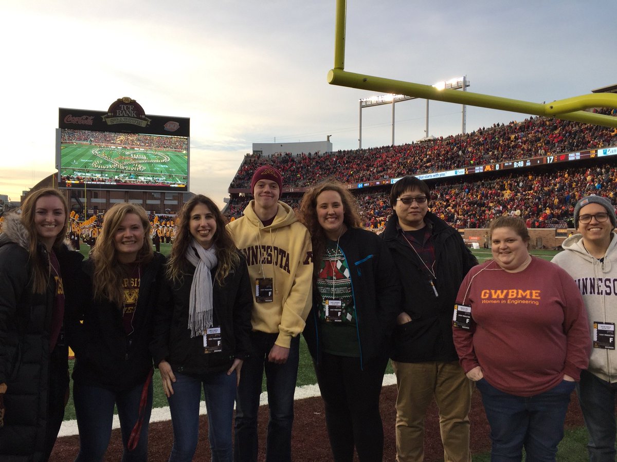 OgleLab's tweet image. We got recognized at the football game today! The band even had a heart formation. #labproud #UMNproud #football #GopherGameDay