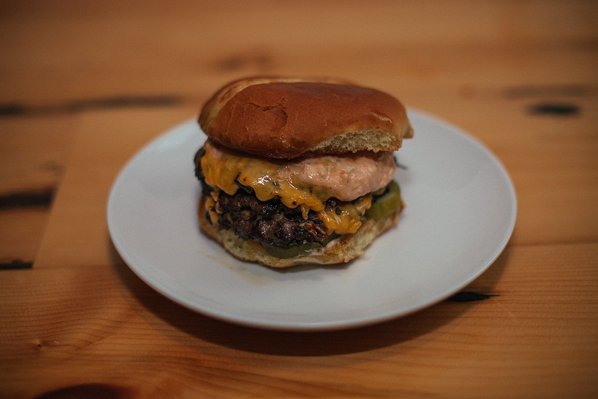 Meet our Bleu Duck Burger! Come in an taste our new Bar Menu and let us know your favorite!