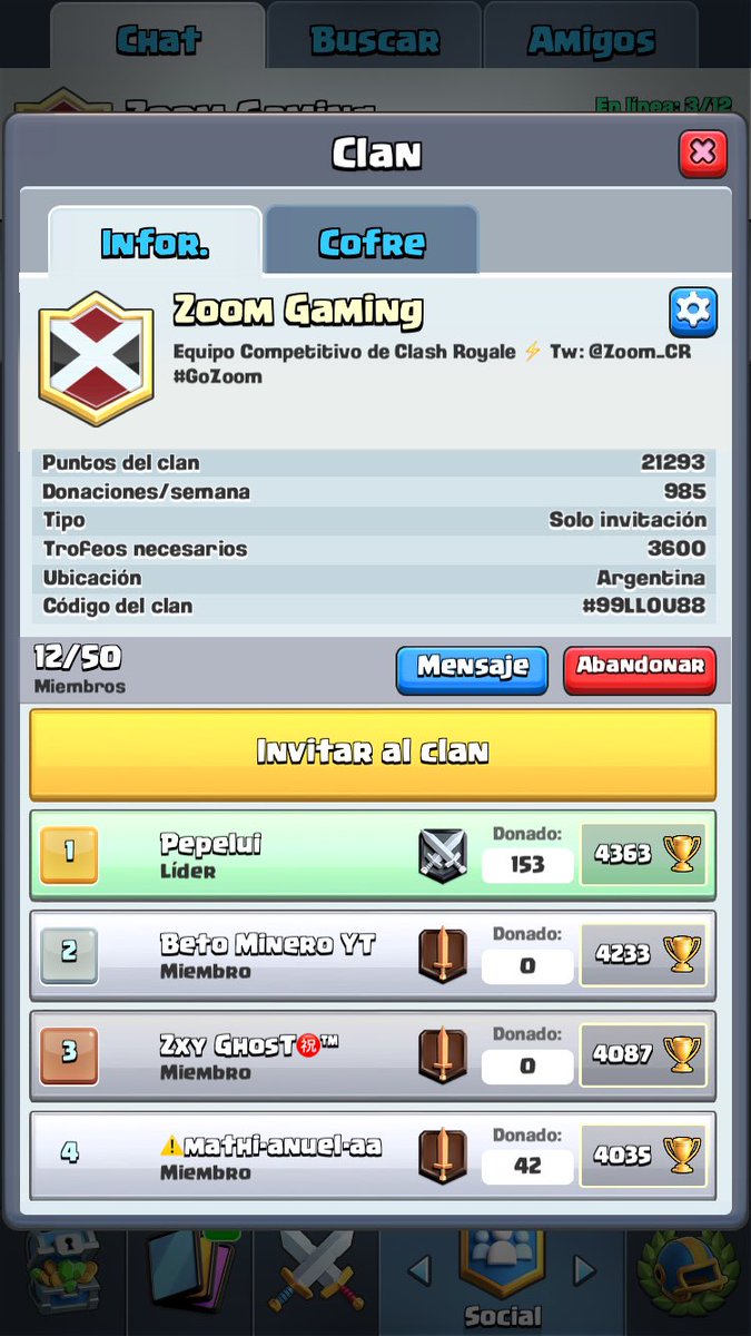 noxcabj's tweet photo. Los espero en el clan!
+3600๐
#GoZoom https://t.co/GQ7w7sCzSo