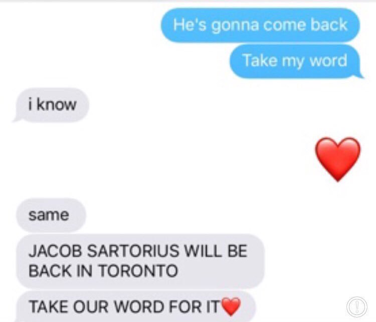 fabbysartorius's tweet photo. AWE WE PREDICTED THIS JANUARY 30th❤️ see you soon @jacobsartorius @ReeganBelanger https://t.co/MBdqQF3ANb