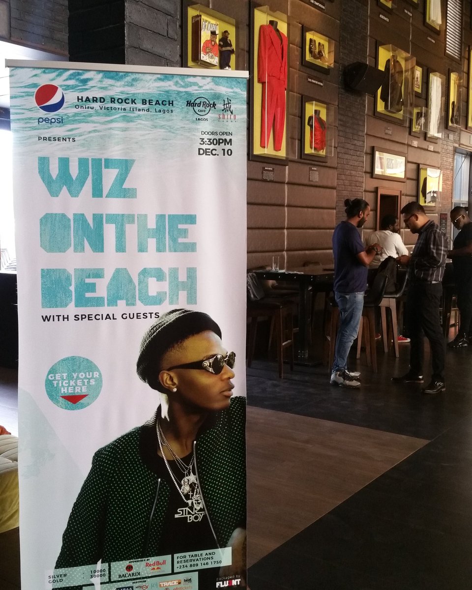 OnTheBeachFest's tweet photo. You've not got your tickets for #WizOnthebeach yet?? Head down to @hrclagos and or @shirolagos and purchase your tickets there. Don't miss it cc @pepsi_naija. Packaged by @weareflu3nt. Supported by @xmedianigeria #OnTheBeachFest #WizOnTheBeach https://t.co/3aa8FVSHJr