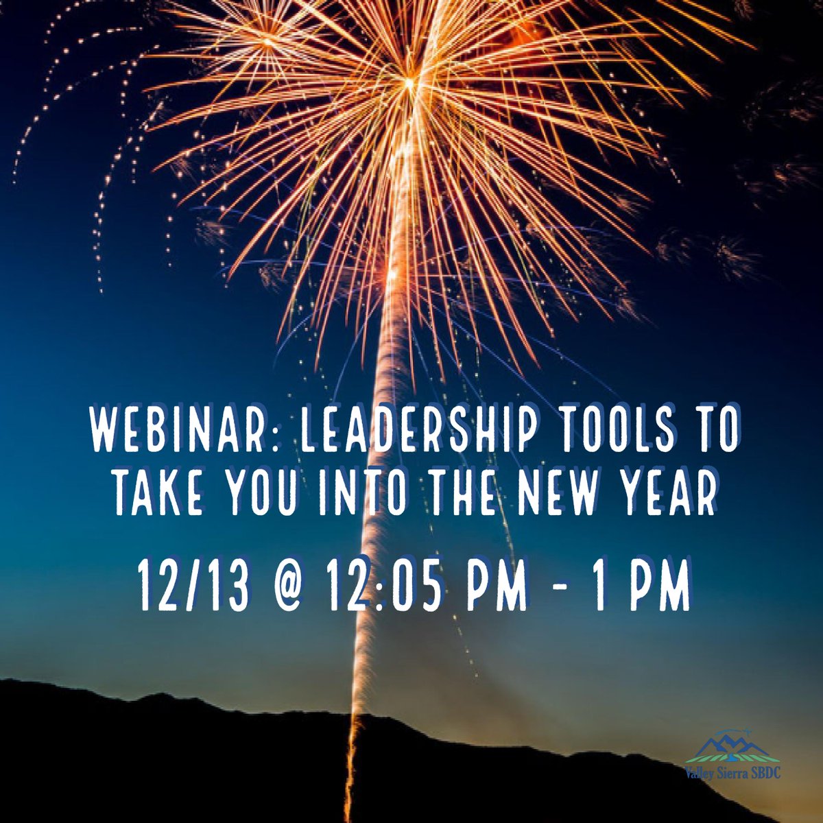 VSSBDC's tweet photo. Check out our free webinar: leadership tools to take you into the new year. Discover tools you can use to maximize the strengths of your #smallbiz . The webinar will be held 12/13 from 12:05 pm to 1 pm. Check the link for more details! #VSSBDC https://t.co/AVFMGbx5LL https://t.co/TQauSNVKoi