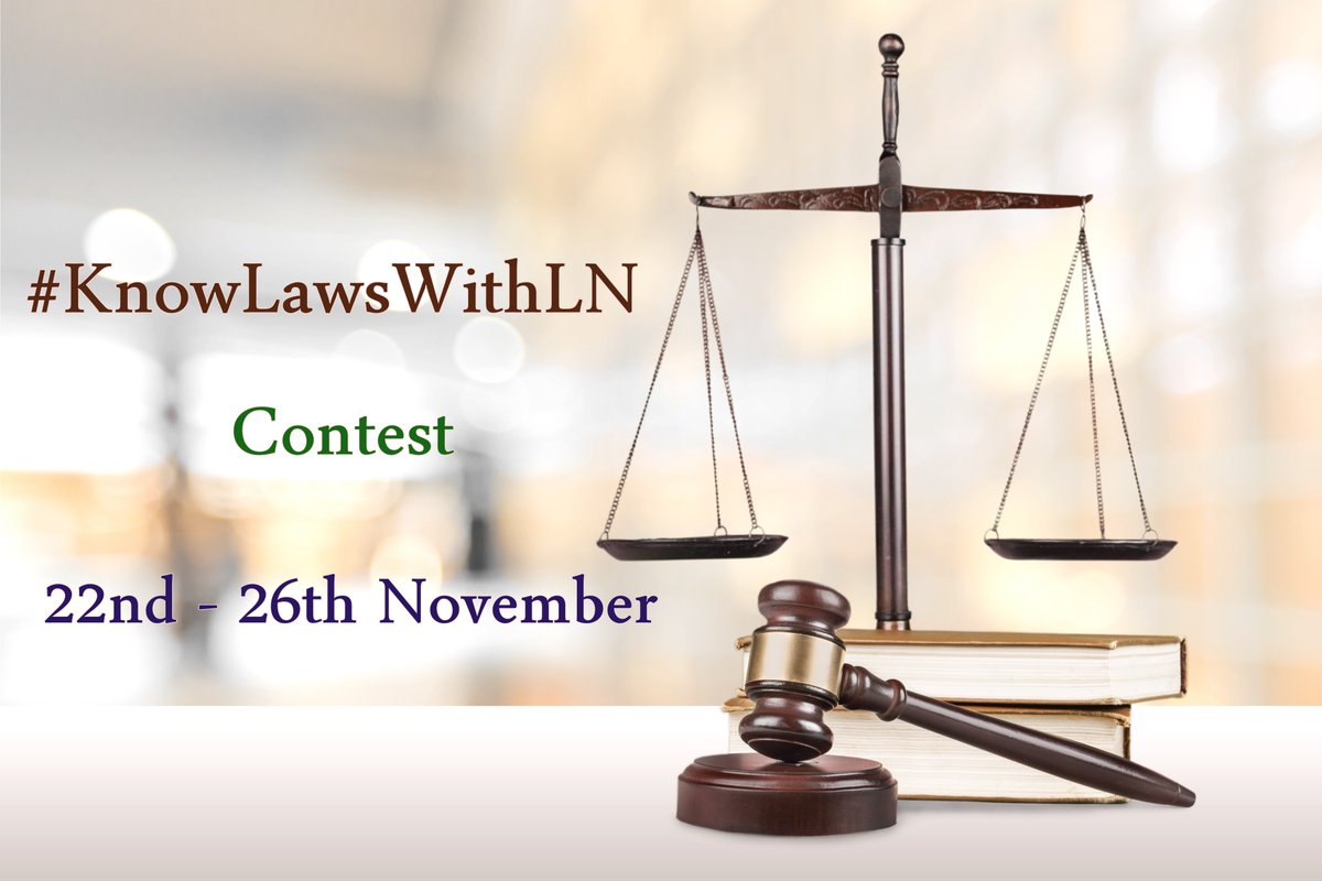 LexisNexisIndia's tweet photo. The last question of #KnowLawsWithLN #Contest is coming up in 15 minutes!
RT & Like!
#LNContest #ContestAlert #WinLNBooks #LNBooks #LawBooks #LegalBooks #WinLegalBooks https://t.co/CtDtyyADVa
