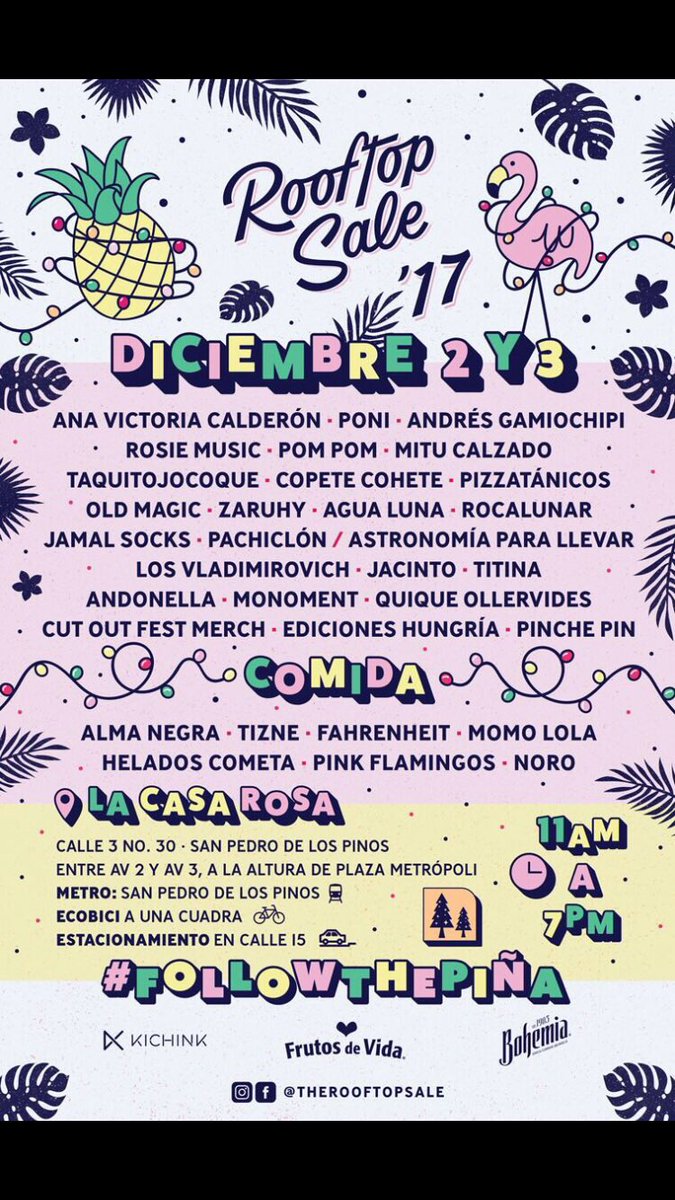 AnaVicky's tweet photo. Próximo fin ma’ friends!!! 🤩 #followthepiña #navidadtropical #rooftopsale #shopsmall https://t.co/UN9hZt17bO