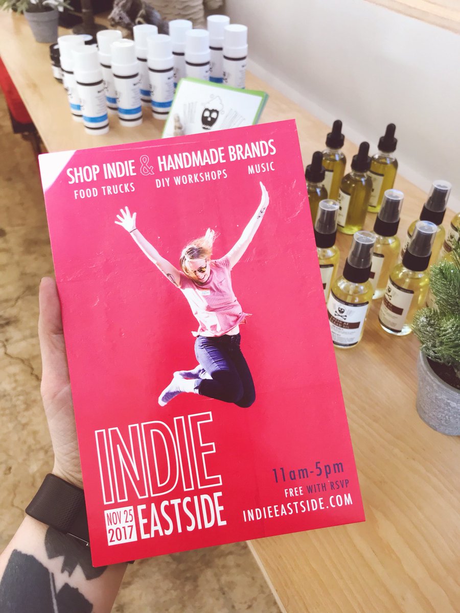BareBonesBody's tweet photo. Hanging at @IndieEastside today until 5! #ShopLocalSaturday is here &amp; there are so many great companies to support 🖤❄️ #shopsmall 🎄 https://t.co/nLxn7Qbe56