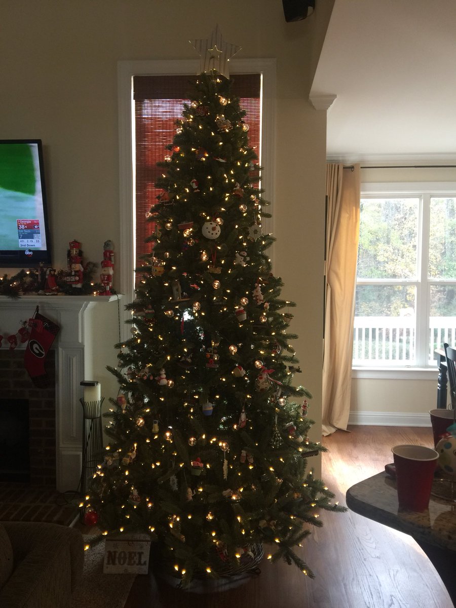 drewpilgrim's tweet photo. @jeffdantzlertv Dawgs goal #2 complete!!! Good thing because this tree is too pretty to take down! #StateChamps #TechSux #GATA https://t.co/DHGd8rAzLl