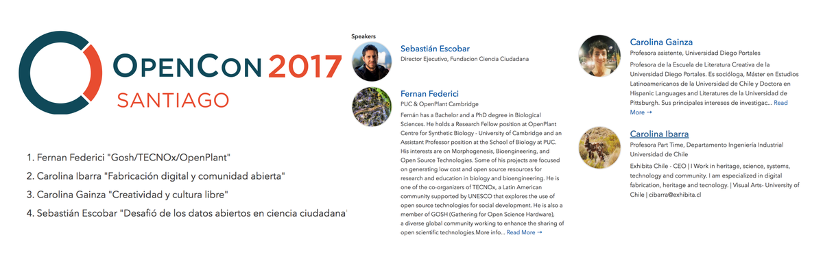 fernando__lopez's tweet photo. Panel Creando con y para la sociedad #OpenCon2017 https://t.co/3ASQKxjcTL #openconSantiago https://t.co/ZNdnK6yECY