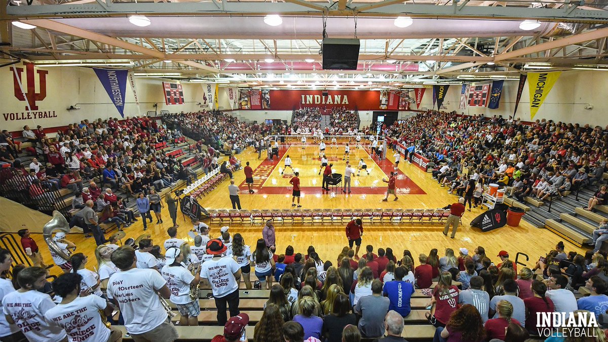 IndianaVB's tweet photo. The conclusion of the final season at University Gym...tonight. 

❤️ UGYM 

#GoIU ⚪️ 🔴 https://t.co/GZtrYJHrfA