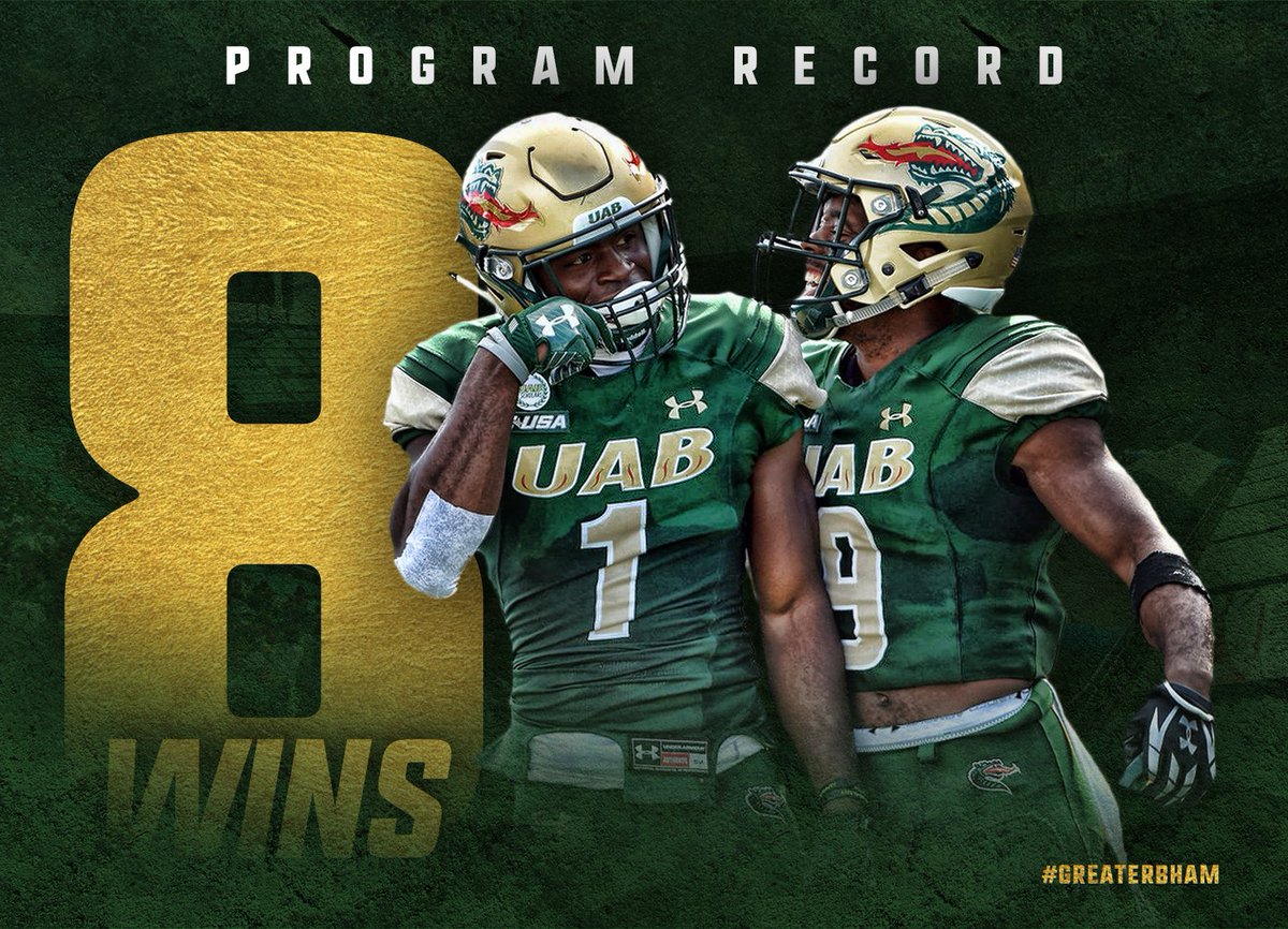 UAB_FB's tweet photo. 28-🐲 ⛏-7
✅ program record 8 FBS wins
✅ unbeaten at home
✅ school best 6 @ConferenceUSA wins
#GreaterBHAM https://t.co/J0kRFzz738