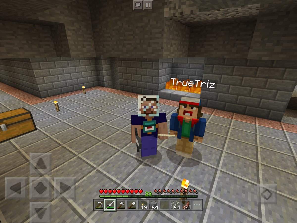 Minecraft News V Twitter Thanks Truetriz For Hanging Out In My Underground Survival Base World Minecraft Mcpe