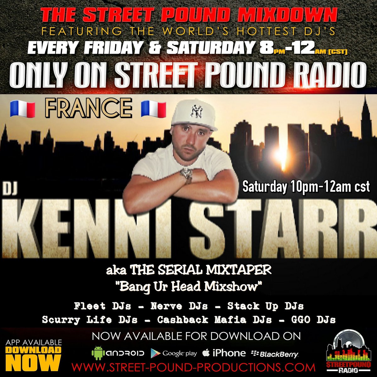 Cysion's tweet photo. RT @StreetPound: #tonight @djkennistarr #streetpoundradio #streetpoundmixdown @streetpoundrad1 #fleetdjs #nervedjs #stackupdjs #paris #france #worldwideradio #globalradio #dj #radio #app #mixshow #streetpoundproductions #hiphop #rap #music #musicblogger β¦ https://t.co/a1YCXPIu7t