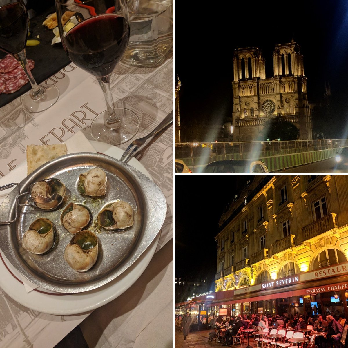 elibelly's tweet photo. Enjoying some #hacktrain4 mentor down time in Paris. Freed briefly for dinner while the hackers prepare for the Dragon's Den pitches. Lovely french cuisine with @rickinpatel and some #cxrs mentors ! 🐌🇫🇷🥖🗼 https://t.co/biq3Em2Ta7