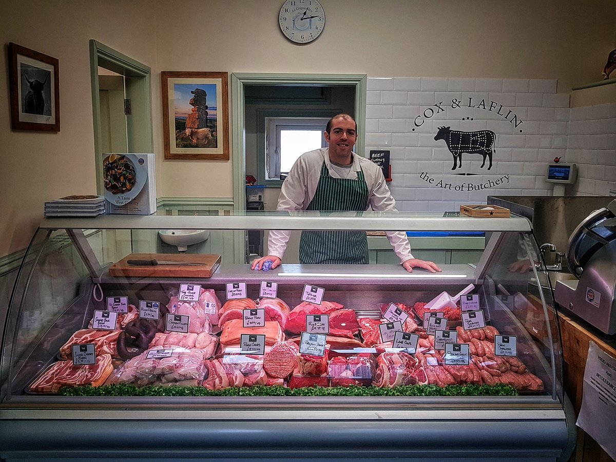 devonwoodsmoke's tweet photo. Great to pop in to see @CoxLaflin butchers for a catch up... nice setup on the edge of dartmoor with some looking stunning meat https://t.co/PakApkhxtf