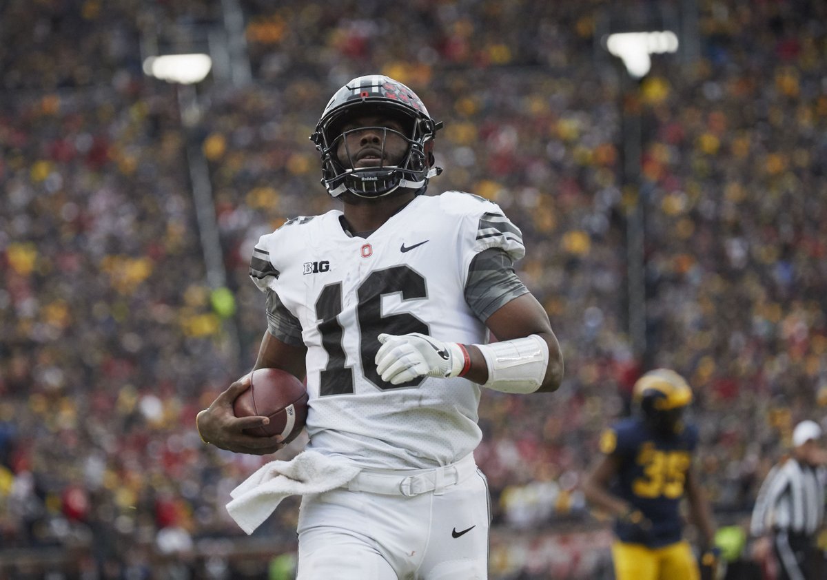 J.T. Barrett's career vs. Michigan: 4️⃣-0️⃣ 

#OSUvsMICH