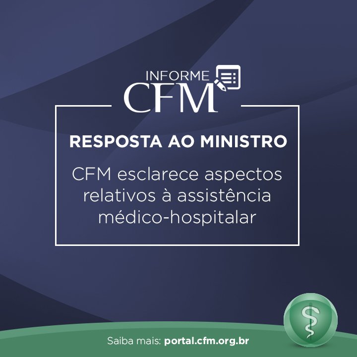 medicina_cfm's tweet photo. #InformeCFM | CFM divulga nota em resposta às declarações do Ministro da Saúde, Ricardo Barros, feitas em entrevista sobre a assistência médico-hospitalar no Brasil.
Saiba mais: https://t.co/omy0o0V6ue
#CFM #Assistência #Medicina https://t.co/xifI8VWgIe