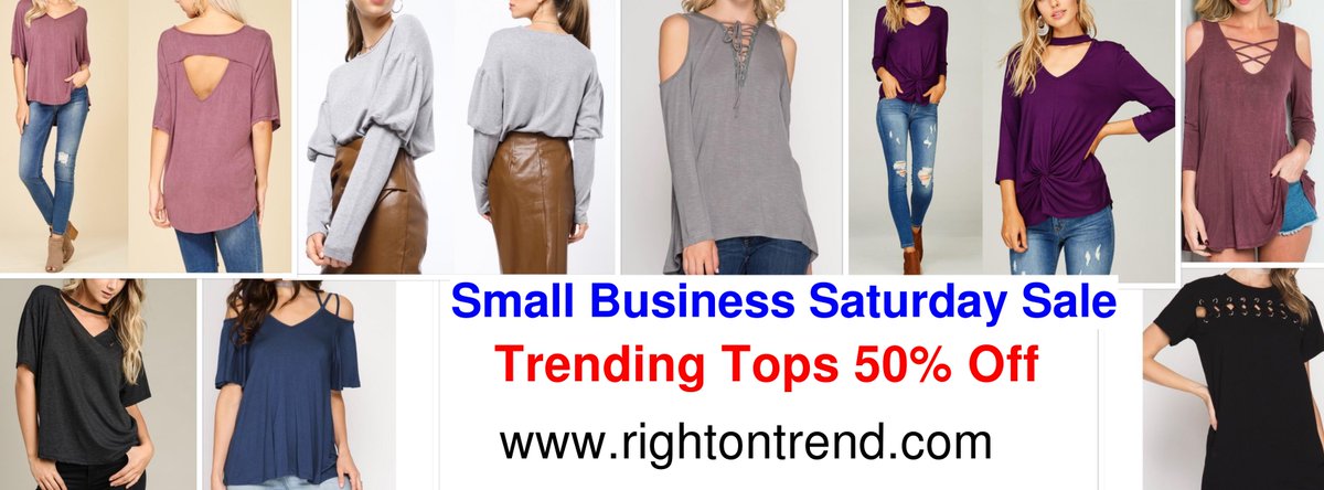 rightontrend's tweet photo. #shopsmall #trendingtops #rightontrend #smallbizsaturday https://t.co/CKpJiX10QA 50% off #fashionsale #chokertops #balloonsleeve #coldshouldertops #laceuptops #fashionista https://t.co/CqtFIbiuRC
