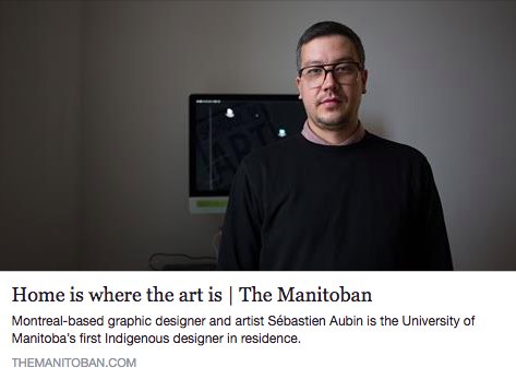gruntgallery's tweet image. .@gruntgallery's graphic designer and our touring show website designer for #callresponse is the first #Indigenous #designer in #residence at the @umanitoba . Congratulations #sebastienaubain !! themanitoban.com/2017/11/home-i…