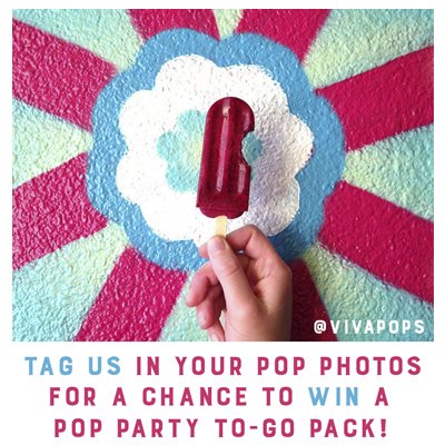 ILoveVivaPops's tweet photo. This weekend, don't forget to tag your pop photos for our free Viva Pop Party To-Go giveaway!  Party pack includes a dozen tasty pops to get that holiday party started!  To enter, tag us in your pop photos on Instagram @vivapops and #vivapops.  Winner will be announced next week! https://t.co/9JTpakXsl4