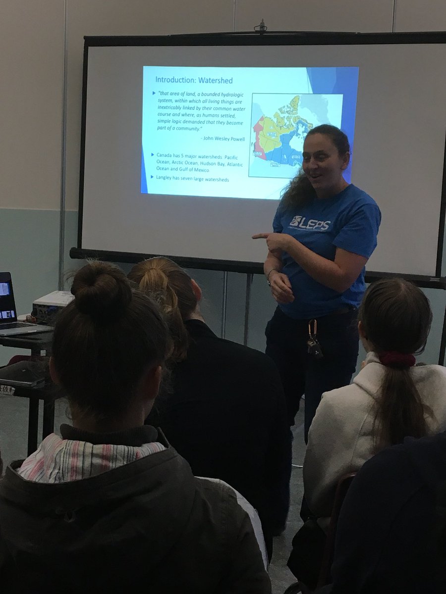 Lisa Dreves from <a href="/LEPS_Langley/">LEPS</a> encourages students to be stewards of their environment #think35