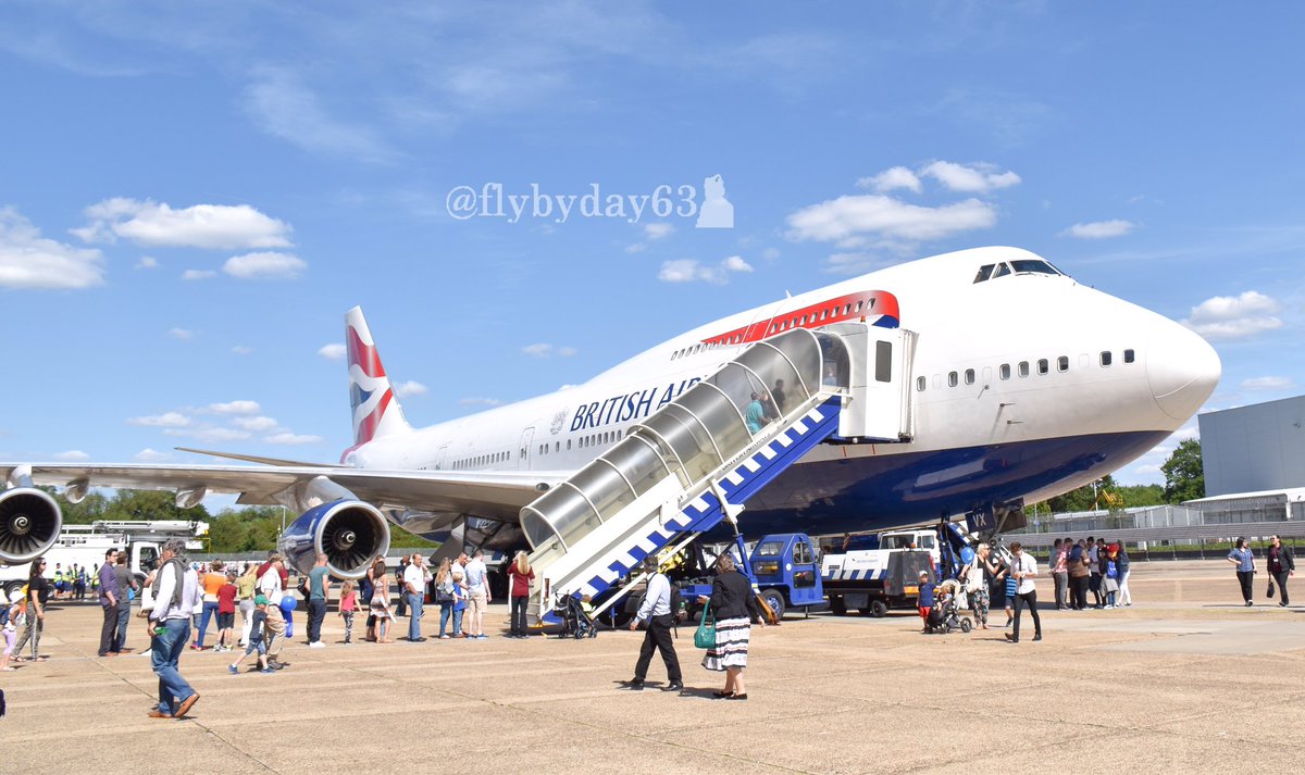 flybyday63's tweet photo. Many of you know that my favourite aircraft is the jumbo jet. Since Concorde is not around any more, I truly believe the #B747 is the one that epitomises beauty and majestic splendour. 
I found these shots I took at #DiscoverBA day, a couple of years ago.
Where you there as well? https://t.co/8HACFNdilO