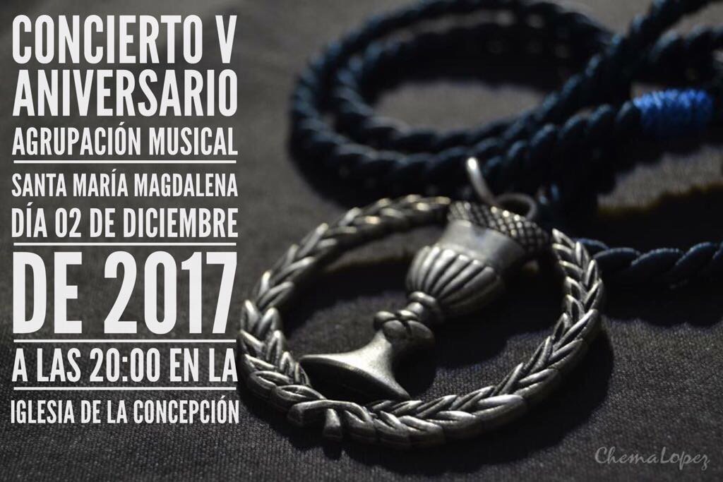 AMSMMagdalena's tweet photo. V Aniversario y Bendición de la Nueva Uniformidad el proximo día 2 de Diciembre a las 20:00 en la Iglesia de la Concepción. https://t.co/w7H5Y44WWO