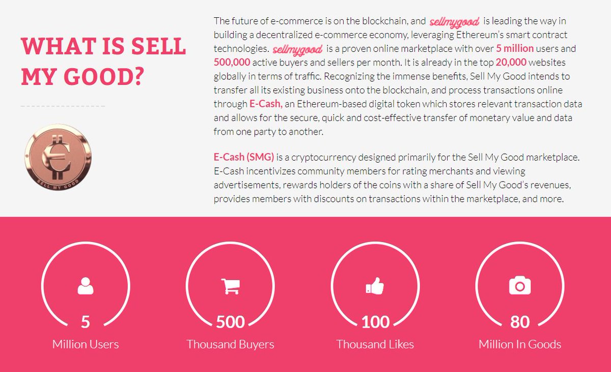 _Twittarka_'s tweet photo. #SellMyGood project with interesting idea. ๐ค
You can read #whitepaper here https://t.co/eu2X3KJXVU
All info on the site๐ https://t.co/98r1Ds5eJI
#SMG #ECash #ECashICO #SMGICO https://t.co/JBkFXsGnUK