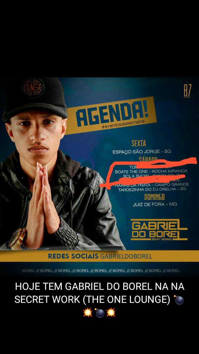 Lkvieira06's tweet image. Gabriel do Borel CONFIRMADO NA #SECRETWORK (THE ONE LOUNGE)  💣💥💣💥