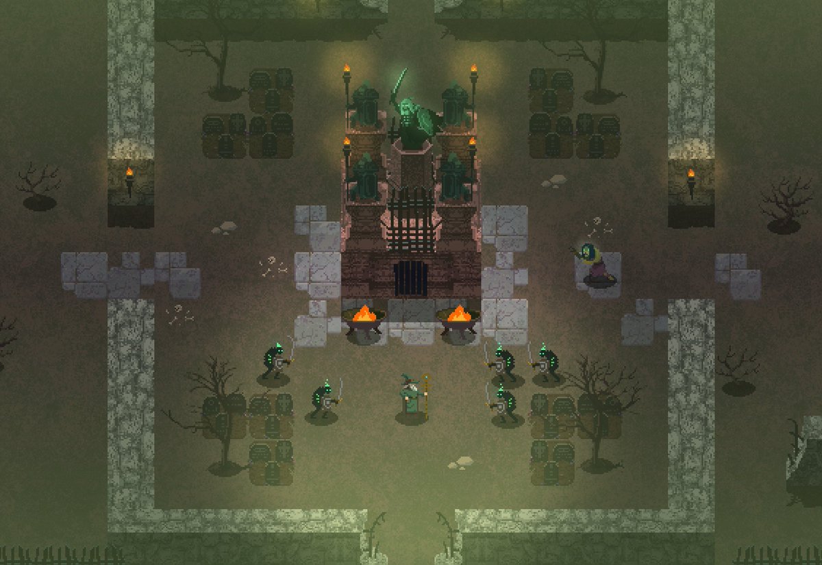 TheBlindLynx's tweet image. 15/60: A quarter of my challenge is gone! And I'm still on perfect schedule! Whisper Ruins: choke point#1 refined! Tomorrow choke point #3: Altar of Heresy! #gamedev #pixelart #screenshotsaturday #WizOfUnica #indiedev #dailyart #pixel_dailies