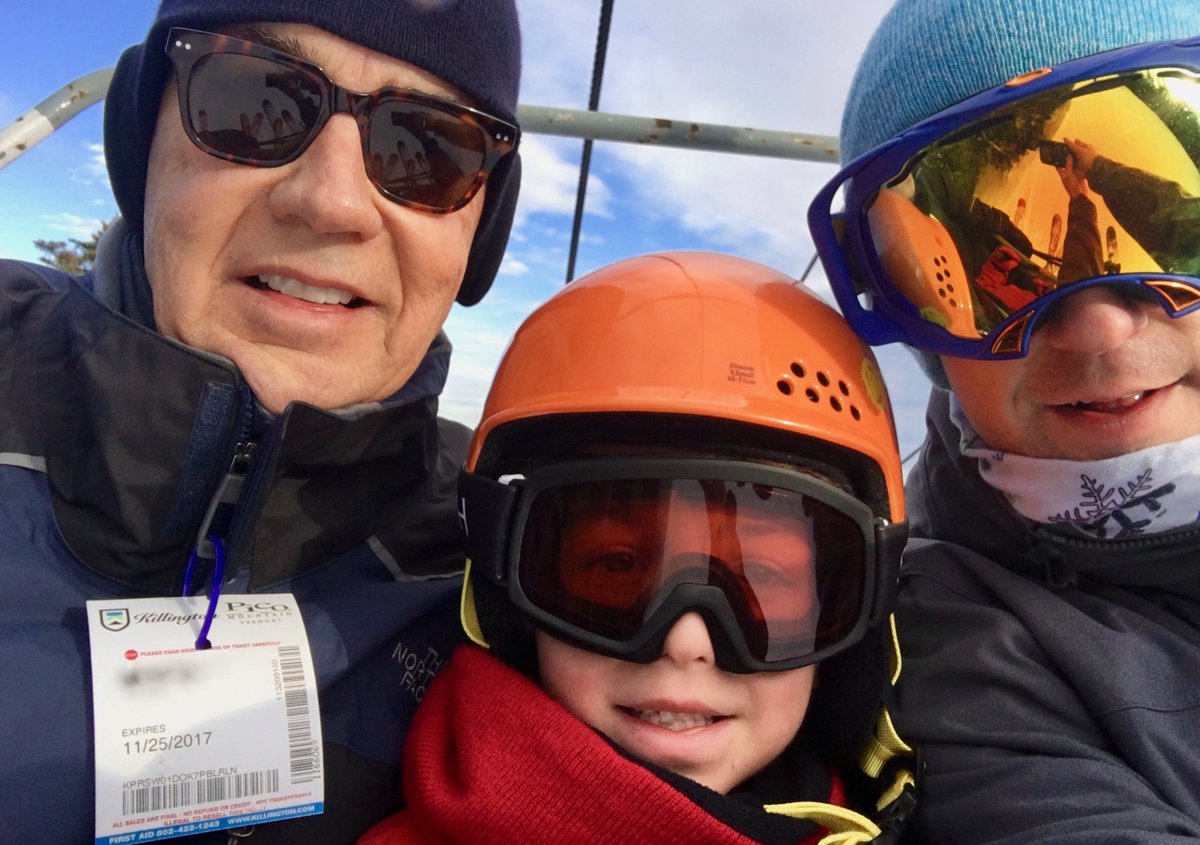 Three generations; one family of skiers. I learned in 1960s, @Wricks588 in  1990s & Thomas Rickards in 2010s. Great to ski together!